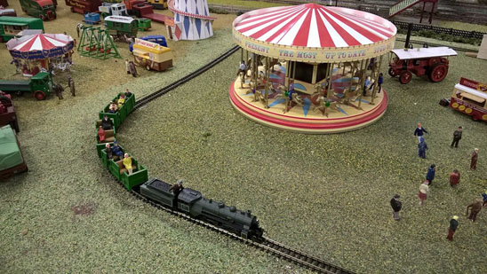The miniature railway at Chinley Fairground